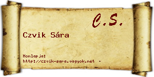 Czvik Sára névjegykártya