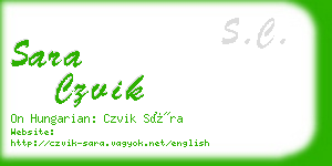 sara czvik business card